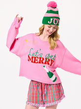 Load image into Gallery viewer, Let's Get Merry Lounge Sweatshirt - back view