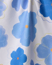 Load image into Gallery viewer, Geometry Blue Blossoms Tea Towel