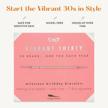 Load image into Gallery viewer, 30th Milestone Birthday Bracelet