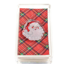 Load image into Gallery viewer, Mud Pie Santa Acrylic Guest Towel