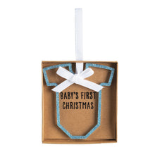 Load image into Gallery viewer, Mud Pie Acrylic Baby's First Christmas Ornament