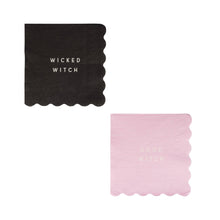 Load image into Gallery viewer, Good Witch Bad Witch Cocktail Napkin Set