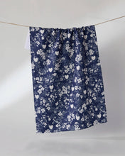 Load image into Gallery viewer, Geometry Midnight Posy Tea Towel