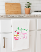 Load image into Gallery viewer, "Mahjong Social Club" Flour Sack Tea Towel