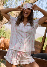 Load image into Gallery viewer, Roses Are Pink Pointelle 3-Piece PJ Set