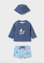 Load image into Gallery viewer, Baby Boy 3 Piece Swim Suit Set