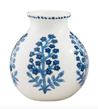 Load image into Gallery viewer, Blue Floral Bud Vase