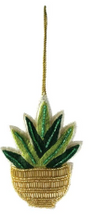 Load image into Gallery viewer, Cotton & Glass Beaded Potted Plant Ornament