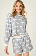 Load image into Gallery viewer, PJ Salvage Boyfriend Boxer Horse Print Short Set