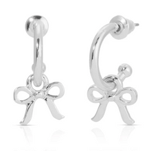 Load image into Gallery viewer, Beautiful Bows - Bow Charm Hoops