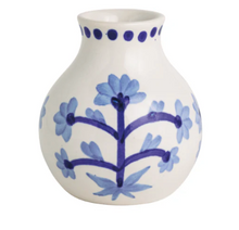 Load image into Gallery viewer, Blue Floral Bud Vases