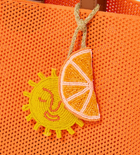 Load image into Gallery viewer, Sun & Orange Beaded Bag Charm