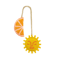 Load image into Gallery viewer, Sun & Orange Beaded Bag Charm