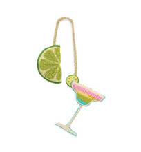 Load image into Gallery viewer, Lime & Margarita Beaded Bag Charm