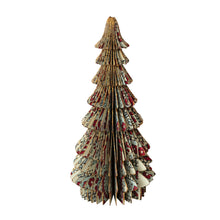 Load image into Gallery viewer, Paper Folding Honeycomb Tree w/ Gold Glitter Edge