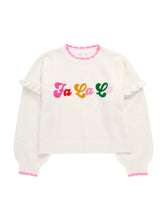 Load image into Gallery viewer, Fa La La Ruffle Sleeve Relaxed Sweatshirt, Ivory
