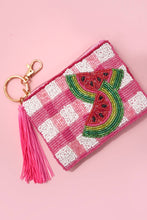Load image into Gallery viewer, Checkered Fruit Coin Purse
