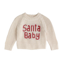 Load image into Gallery viewer, Mud Pie Ivory Santa Baby Crew Neck
