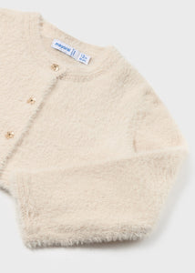 Cream Fuzzy Cardigan