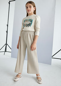 Champagne Pleated Pants