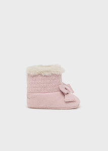 Knit Baby Boots - Sugar Pink