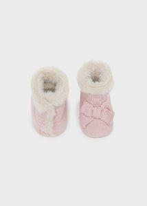 Knit Baby Boots - Sugar Pink