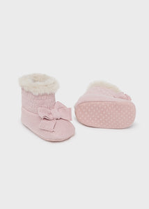 Knit Baby Boots - Sugar Pink