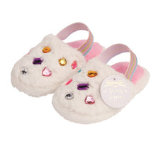 Load image into Gallery viewer, Jeweled Fur Slippers
