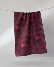 Load image into Gallery viewer, Geometry Rich Garnet Tea Towel
