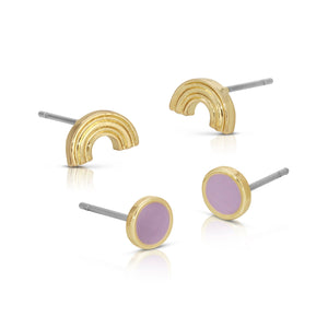 Earring Set - Rainbow + Disc - MAGIC