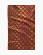 Load image into Gallery viewer, Artisanal Floral Orange Tea Towel

