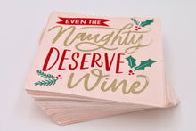 Load image into Gallery viewer, Naughty Deserve Wine | Funny Christmas Napkins

