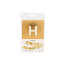 Load image into Gallery viewer, Gold Foil &quot;HAPPY BIRTHDAY&quot; Word Banner
