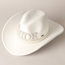 Load image into Gallery viewer, BRIDE Pearl Cowboy Hat
