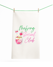 Load image into Gallery viewer, "Mahjong Social Club" Flour Sack Tea Towel

