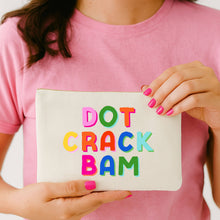 Load image into Gallery viewer, Mahjong "Dot Crack Bam" Canvas Pouch
