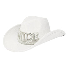Load image into Gallery viewer, BRIDE Pearl Cowboy Hat
