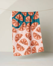 Load image into Gallery viewer, Geometry Citrus Slices Tea Towel
