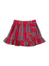 Load image into Gallery viewer, Girls Tis The Season Plaid Ruffle Wrap Skirt
