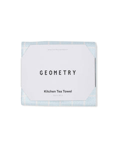 Summer Grid Blue Tea Towel