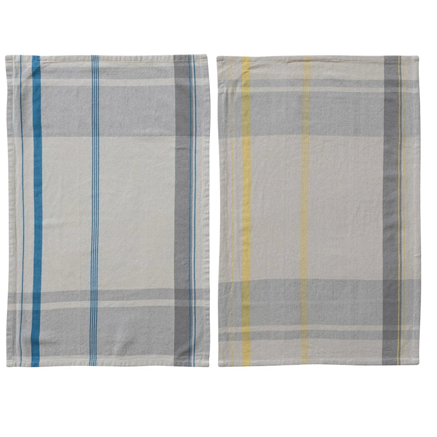 Woven Cotton Plaid Tea Towel