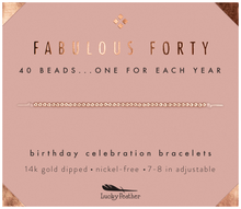 Load image into Gallery viewer, 40th Milestone Birthday Bracelet
