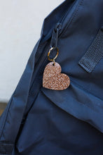 Load image into Gallery viewer, HEART Glitter Keychain
