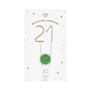 Mini 4" Gold Milestone Number Sparkler Wands - Custom Option
