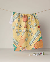 Load image into Gallery viewer, Geometry Lucky Hand Tea Towel - Mahjong
