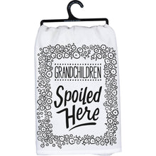 Load image into Gallery viewer, Grandchildren Spoiled Here Kitchen Towel
