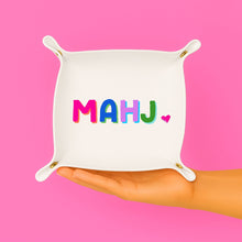 Load image into Gallery viewer, Mahj Leather-Like Modern White Tray

