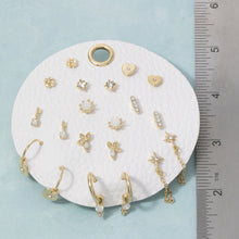 Load image into Gallery viewer, 10 Pair Stone Front-Back Earring Set detail
