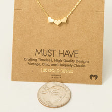 Load image into Gallery viewer, Two Tone Heart Necklace detail
