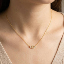 Load image into Gallery viewer, Stone Evil Eye Necklace detail
